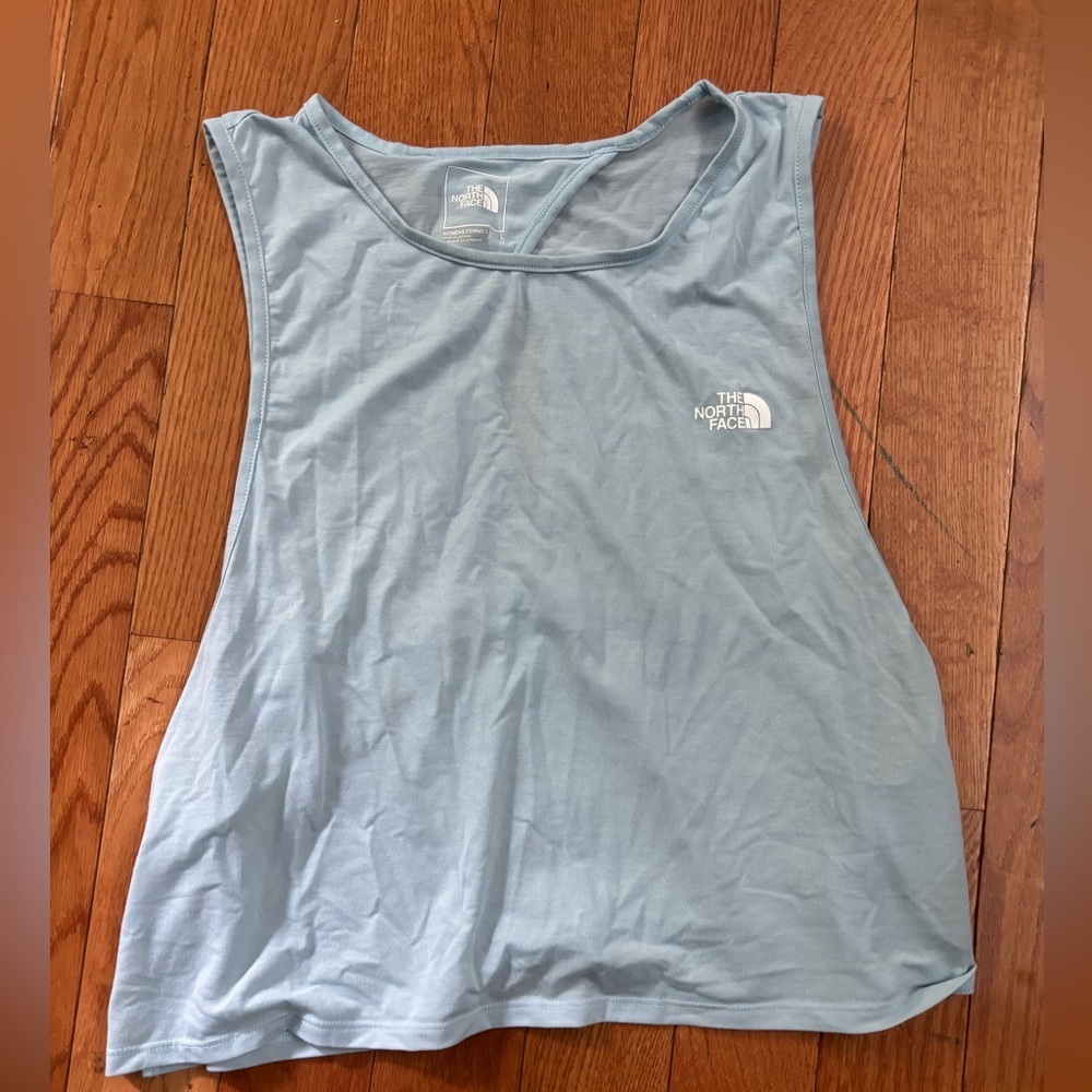 The North Face Women's Sky Blue Tank Top sz Large L part